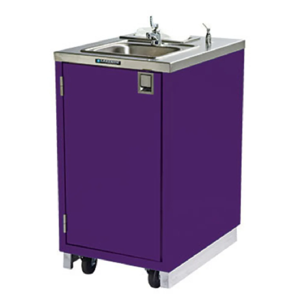 Lakeside 9620A 29 Inch Mobile Handwashing System with Warm Water Faucet Stainless Steel Purple Finish Lakeside 9620A 29 Inch Mobile Handwashing System with Warm Water Faucet Stainless Steel Purple Finish