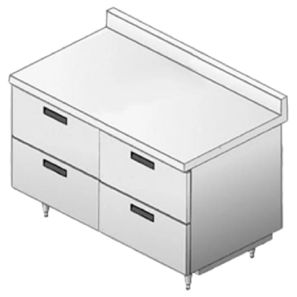 Delfield F16DD54 54 Inch Utility Stand Drawer Base with Stainless Steel Top