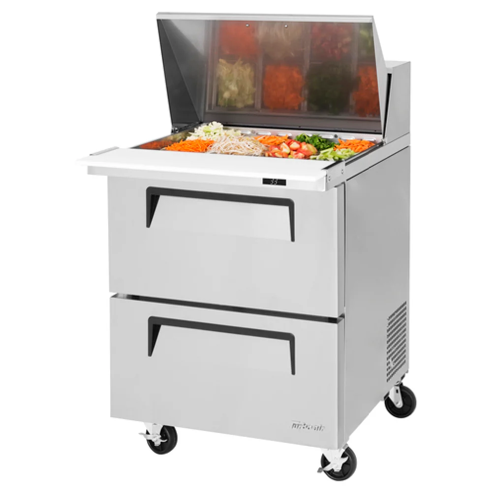 Turbo Air TST-28SD-12-D2-N 27-1/2 Inch Super Deluxe Refrigerated Counter with Drawers