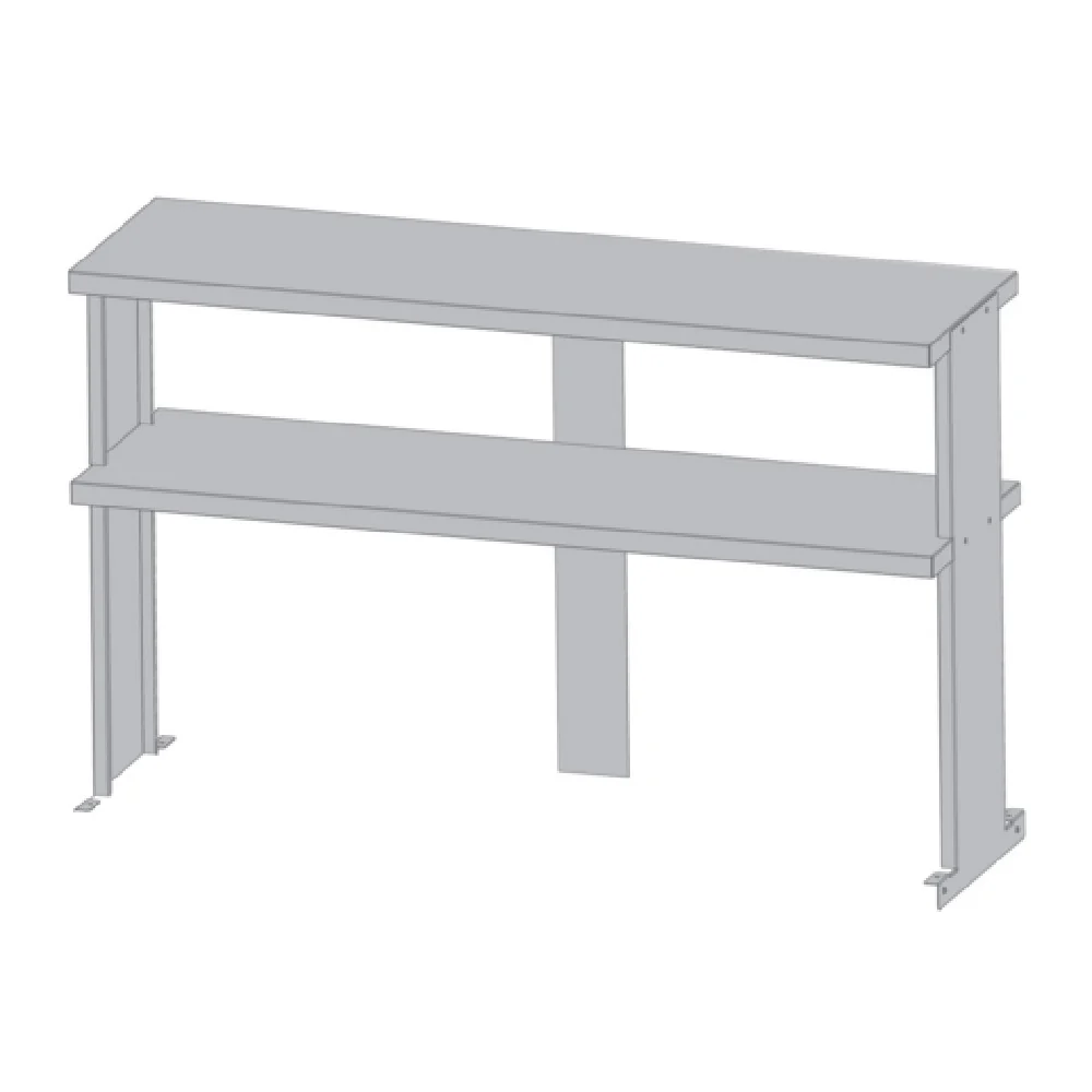 Refrigeration X RX-TSOS-5R-T 60-3/8 Inch Double Overshelf with Stainless Steel Refrigeration X RX-TSOS-5R-T 60-3/8 Inch Double Overshelf with Stainless Steel