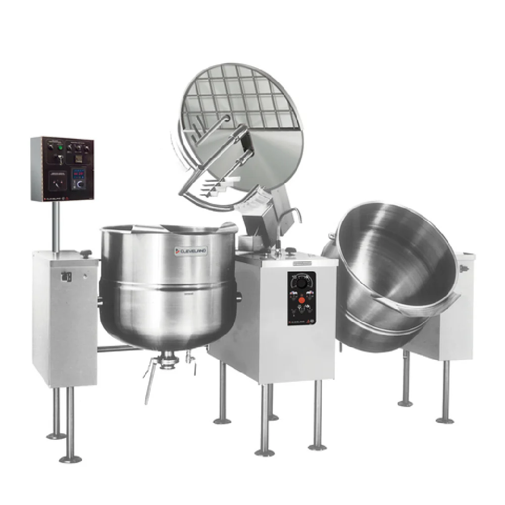 Cleveland TMKDL125T 130 Inch Stainless Steel Kettle Mixer Direct Sweep and Fold Agitator