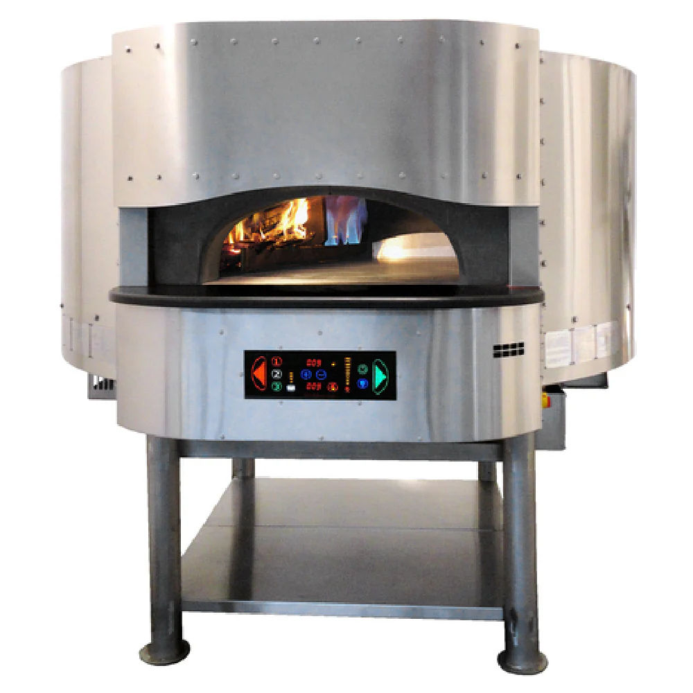 Rosito Bisani FGRI150-ST 59 Inch Rotary Gas and Wood Fired Pizza Oven 169000 BTU Rosito Bisani FGRI150-ST 59 Inch Rotary Gas and Wood Fired Pizza Oven 169000 BTU