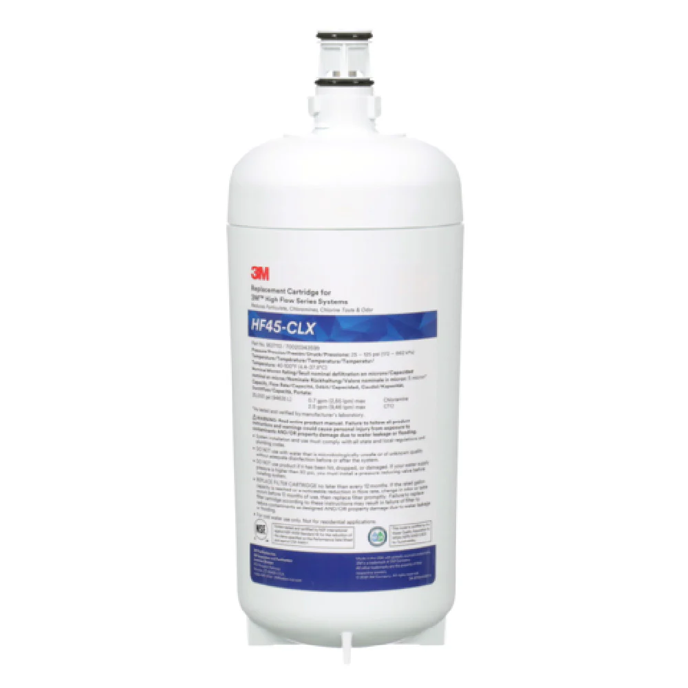 3M HF45-CLX 5.13 Inch Water Filtration Cartridge 25000 Gallons Capacity with NSF Certified 3M HF45-CLX 5.13 Inch Water Filtration Cartridge 25000 Gallons Capacity with NSF Certified
