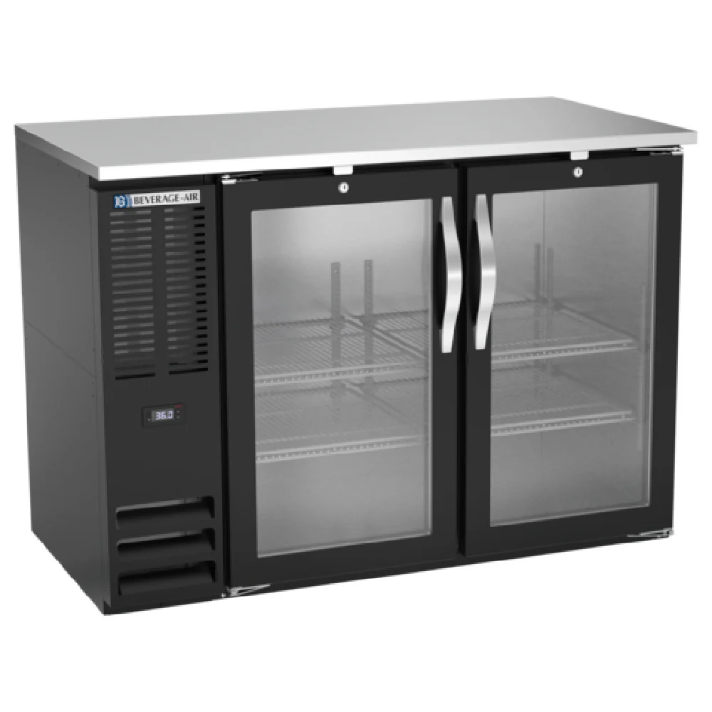 Beverage Air BBN48HC-FG-B Refrigerated Food Rated Back Bar Storage Cabinet Two-section Beverage Air BBN48HC-FG-B Refrigerated Food Rated Back Bar Storage Cabinet Two-section