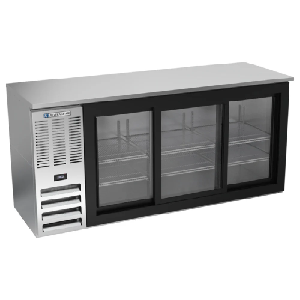 Beverage Air BBN72HC-F-GS-S Refrigerated Food Rated Back Bar Storage Cabinet Three-section