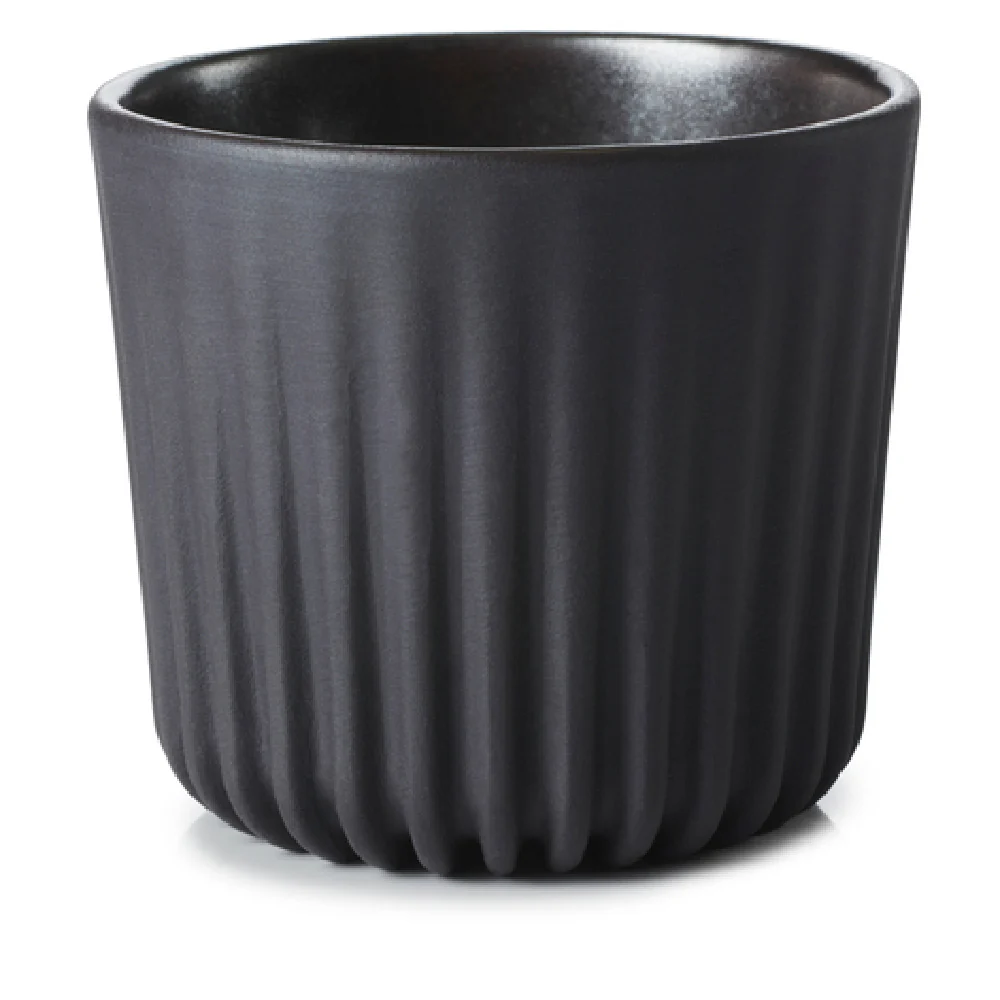 Revol 653609 2-3/4 Oz Round Cup Ceramic Dark Metal Finish