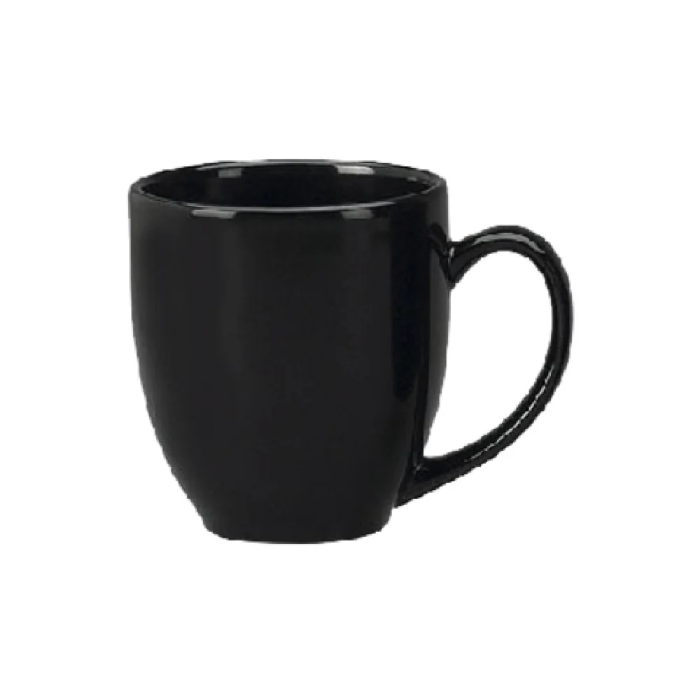 International Tableware 81376-05 14 Oz Bistro Cup Black Ceramic with Handle