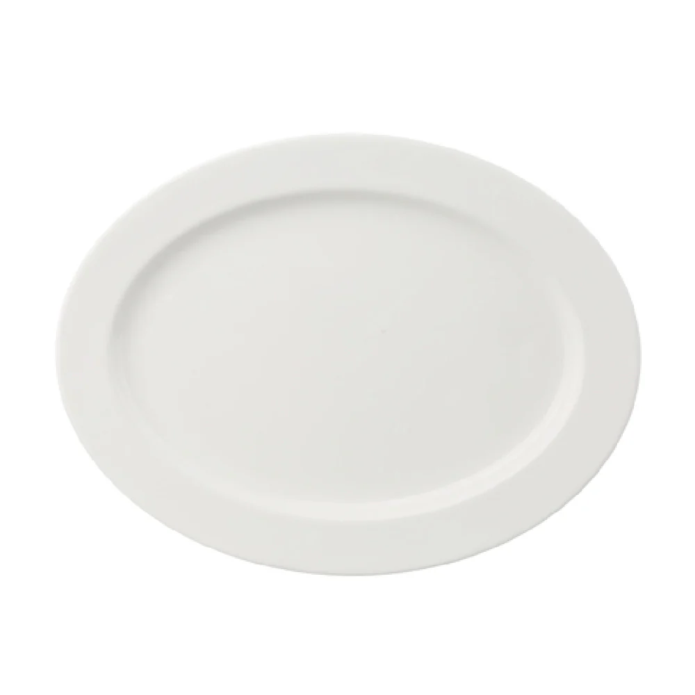 Yanco VS-215 15 1/2 Inch Dishwasher Safe Platter Magnesia White 12 Packs