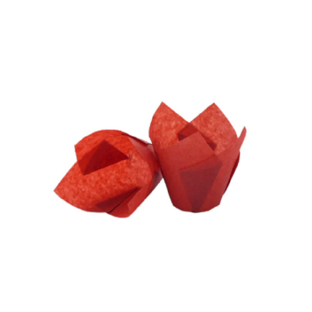 GET Enterprises 4-T550 4 Inch by 4 Inch Food-Safe Tulip Inserts Paper Red 1000 Packs