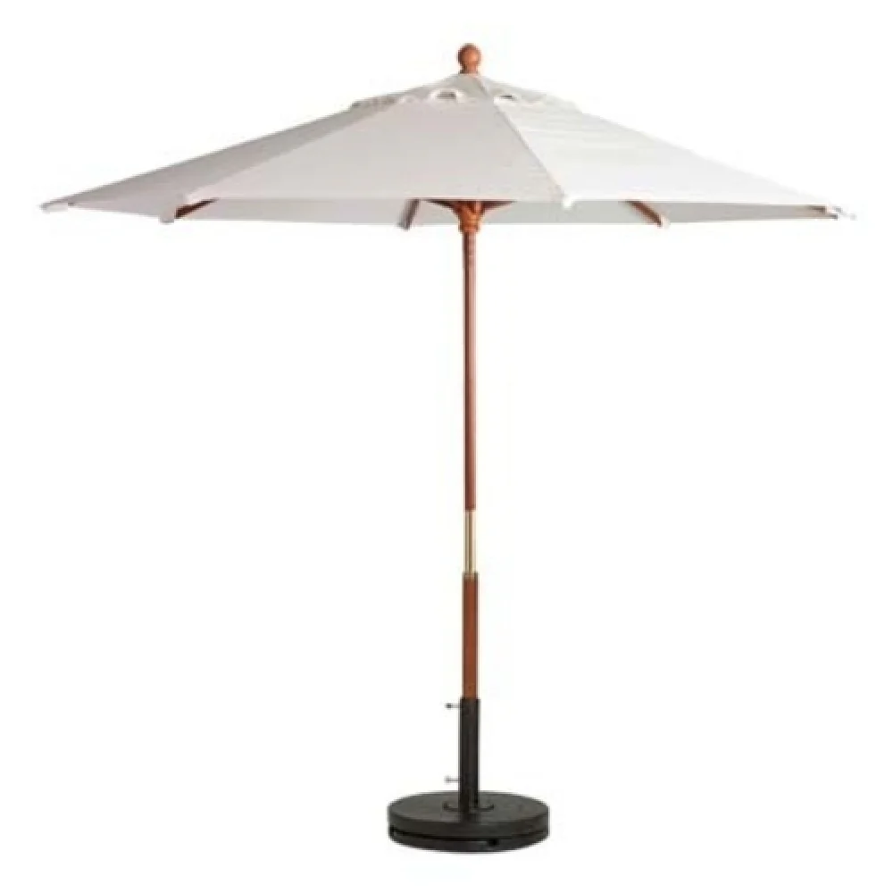 Grosfillex 98910431 9 Ft Round Umbrella with Outdura Fabric White Grosfillex 98910431 9 Ft Round Umbrella with Outdura Fabric White