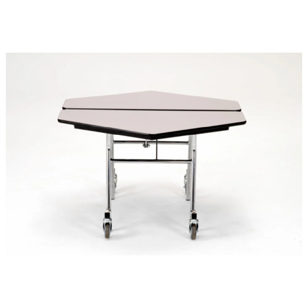 MT48H 48 Inch Mobile Cafeteria Table Hexagon with high pressure laminate top MT48H 48 Inch Mobile Cafeteria Table Hexagon with high pressure laminate top