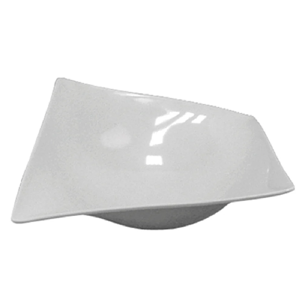 BauscherHepp T1750 9-1/16 Inch Square Bowl 50-3/4 Oz. with Silicone Feet Melamine White