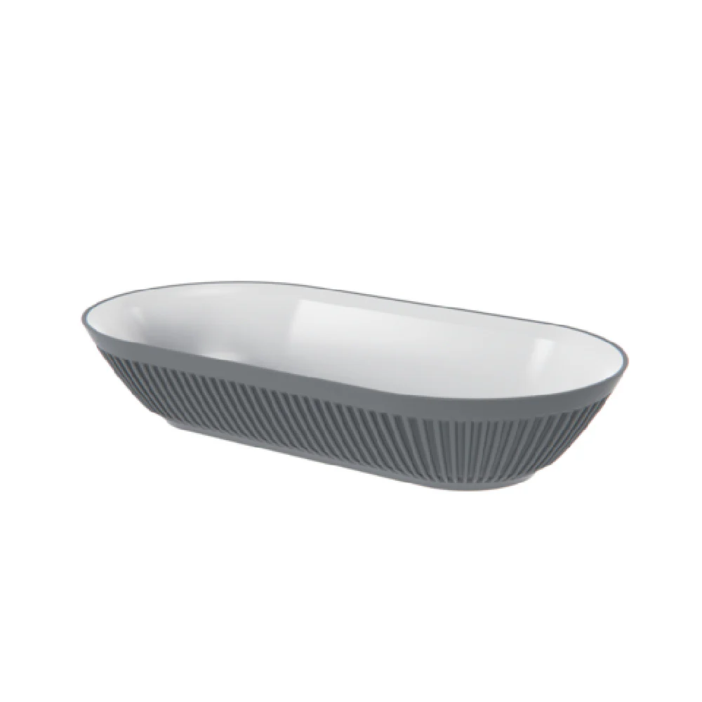 BauscherHepp TGY50017 12 Inch Serving Dish Ash Melamine with Talon by Dalebrook