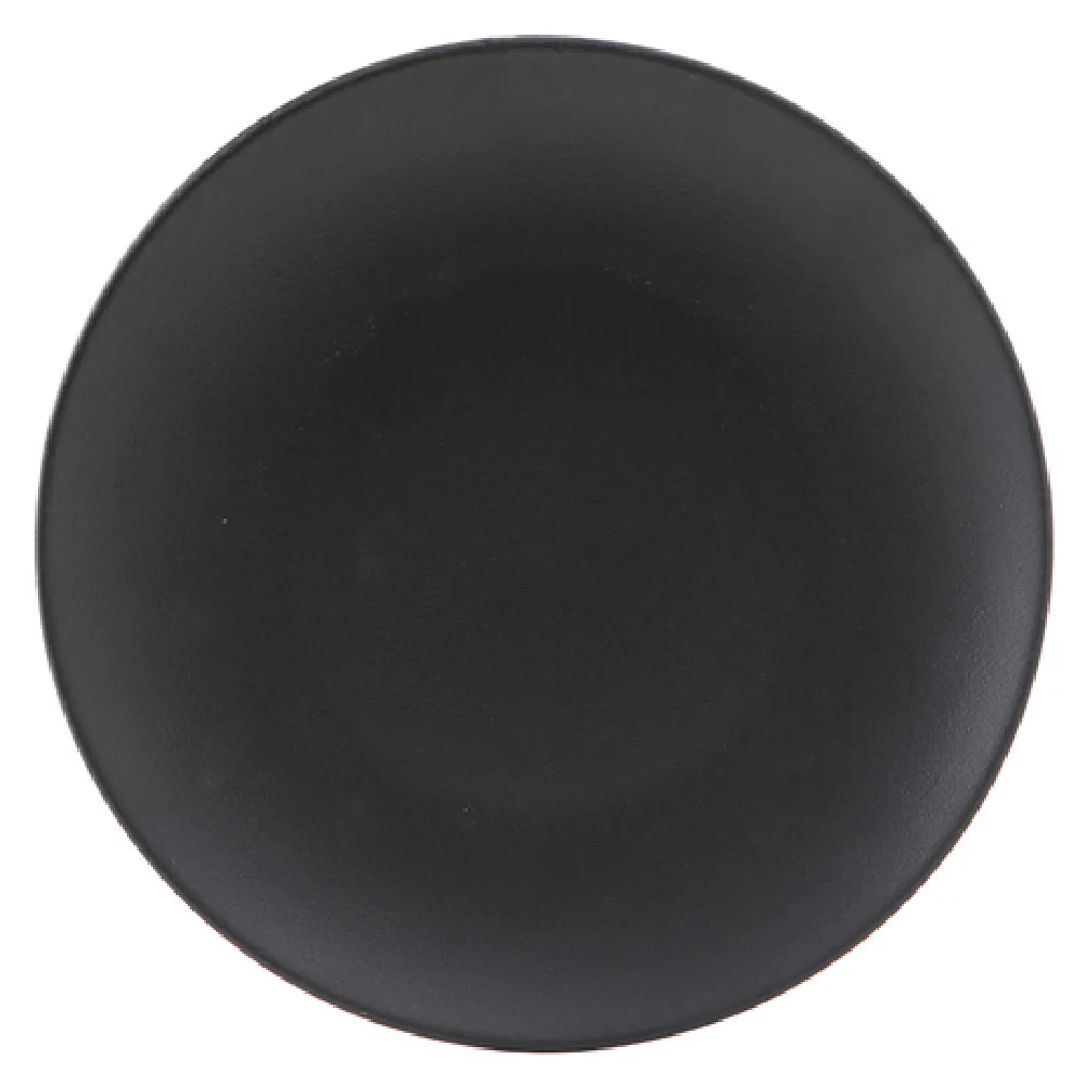 Tuxton VBA-115 11-3/4 Inch Round Coupe Plate with Matte Black Finish Porcelain