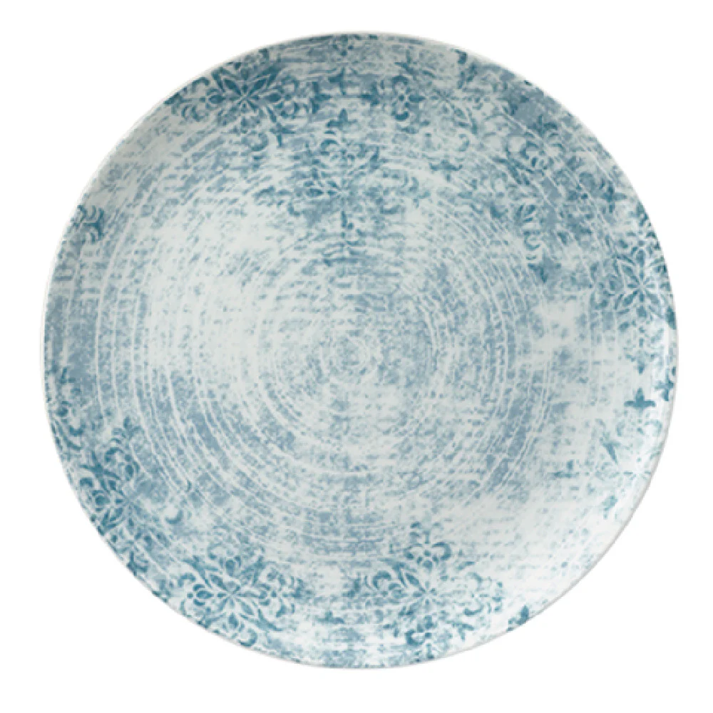 Libbey 9331228-63073 11 Inch Diameter Coupe Plate Porcelain Blue Ornamental Libbey 9331228-63073 11 Inch Diameter Coupe Plate Porcelain Blue Ornamental