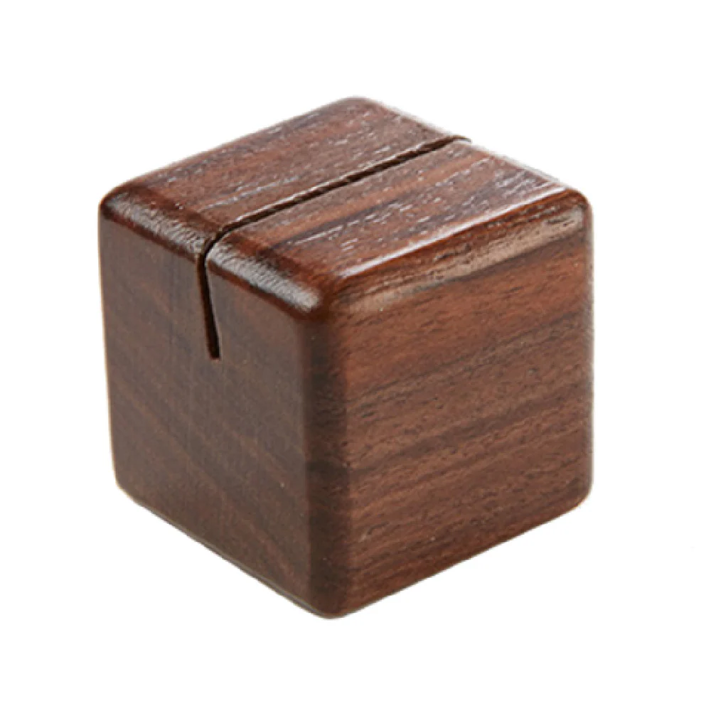 American Metalcraft SWCH 1-1/8 Inch Square Card Holder Walnut Wood Hand Wash Only