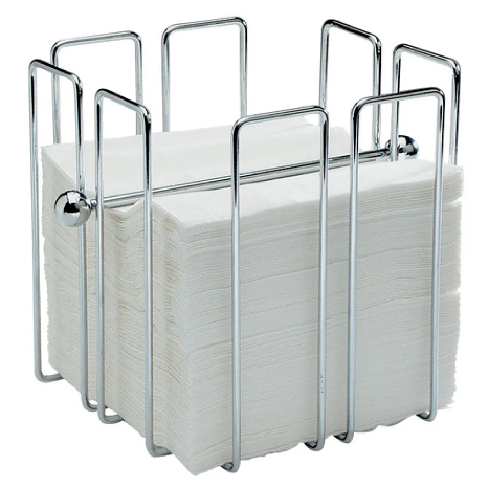 Libbey APS 11765 7-1/2 Inch Tall Napkin Holder Chrome Plated Steel with Weight Bar Libbey APS 11765 7-1/2 Inch Tall Napkin Holder Chrome Plated Steel with Weight Bar