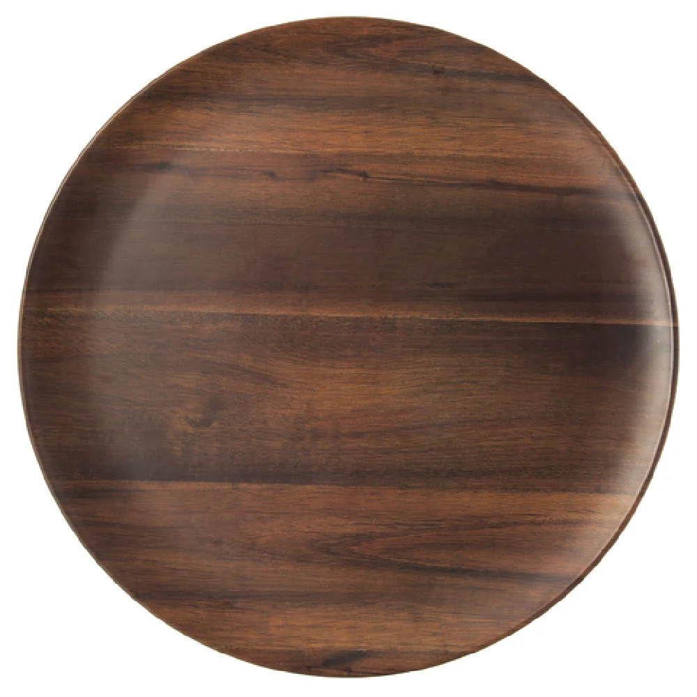 Carlisle EAG0669 18 Inch Round Stain Resistant Platter Melamine with Acacia Grain Carlisle EAG0669 18 Inch Round Stain Resistant Platter Melamine with Acacia Grain