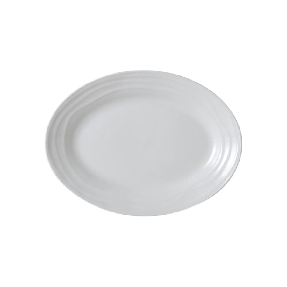Tuxton GDP-022 11-3/4 Inch Oval Plate Lead-Free Porcelain White Tuxton GDP-022 11-3/4 Inch Oval Plate Lead-Free Porcelain White