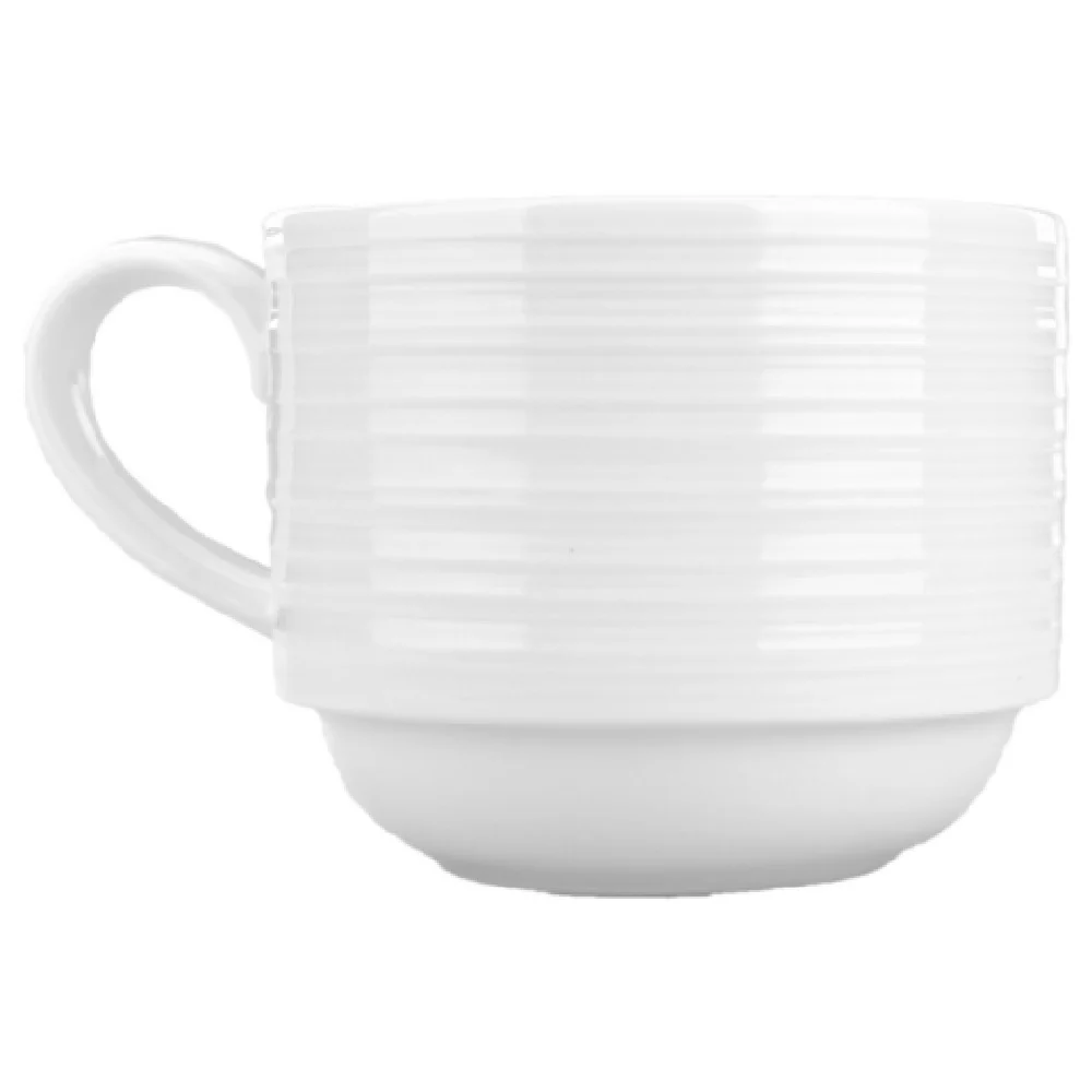 International Tableware MZ-23/36PC 9 Oz Cup Round Stackable Dishwasher Safe Porcelain