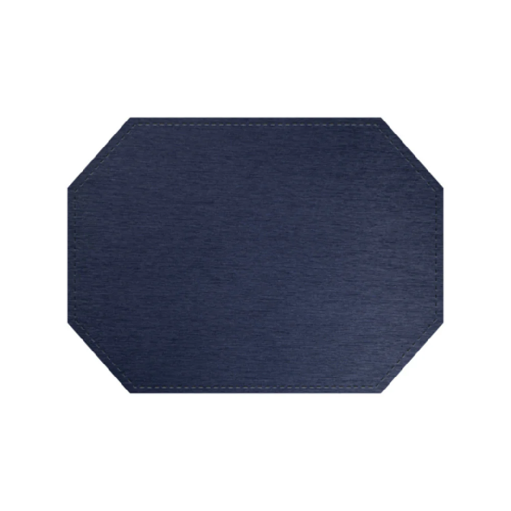 Risch TABLEMATOCT-STERLING 15 Inch Sterling Shimmer Octagon Placemat - Durable Vinyl Risch TABLEMATOCT-STERLING 15 Inch Sterling Shimmer Octagon Placemat - Durable Vinyl