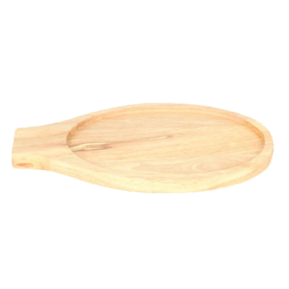 Thunder Group WDFJ001 Oval 3/4 Inch Thick Wood Fajita Skillet Underliner