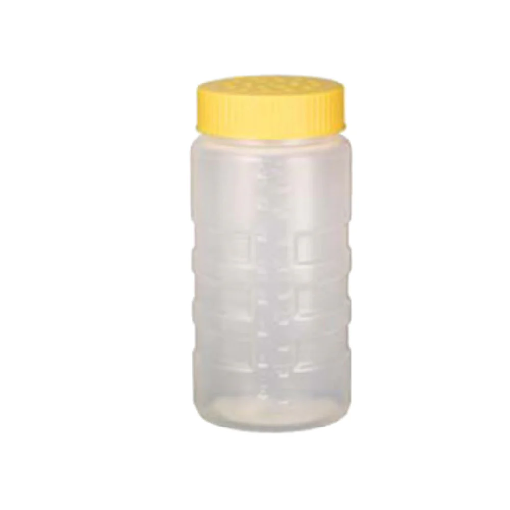 Vollrath 4961-1308 16 Oz Dredge Clear Bottle with Large Holes Yellow Lid Vollrath 4961-1308 16 Oz Dredge Clear Bottle with Large Holes Yellow Lid