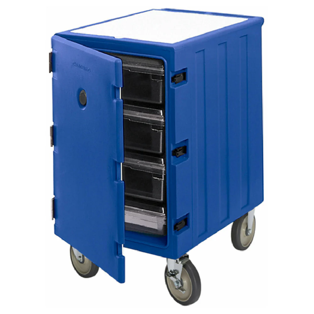 Cambro 1826LBC186 32 Inch Food Storage Cabinet with Removable Cutting Board Navy Blue Plastic