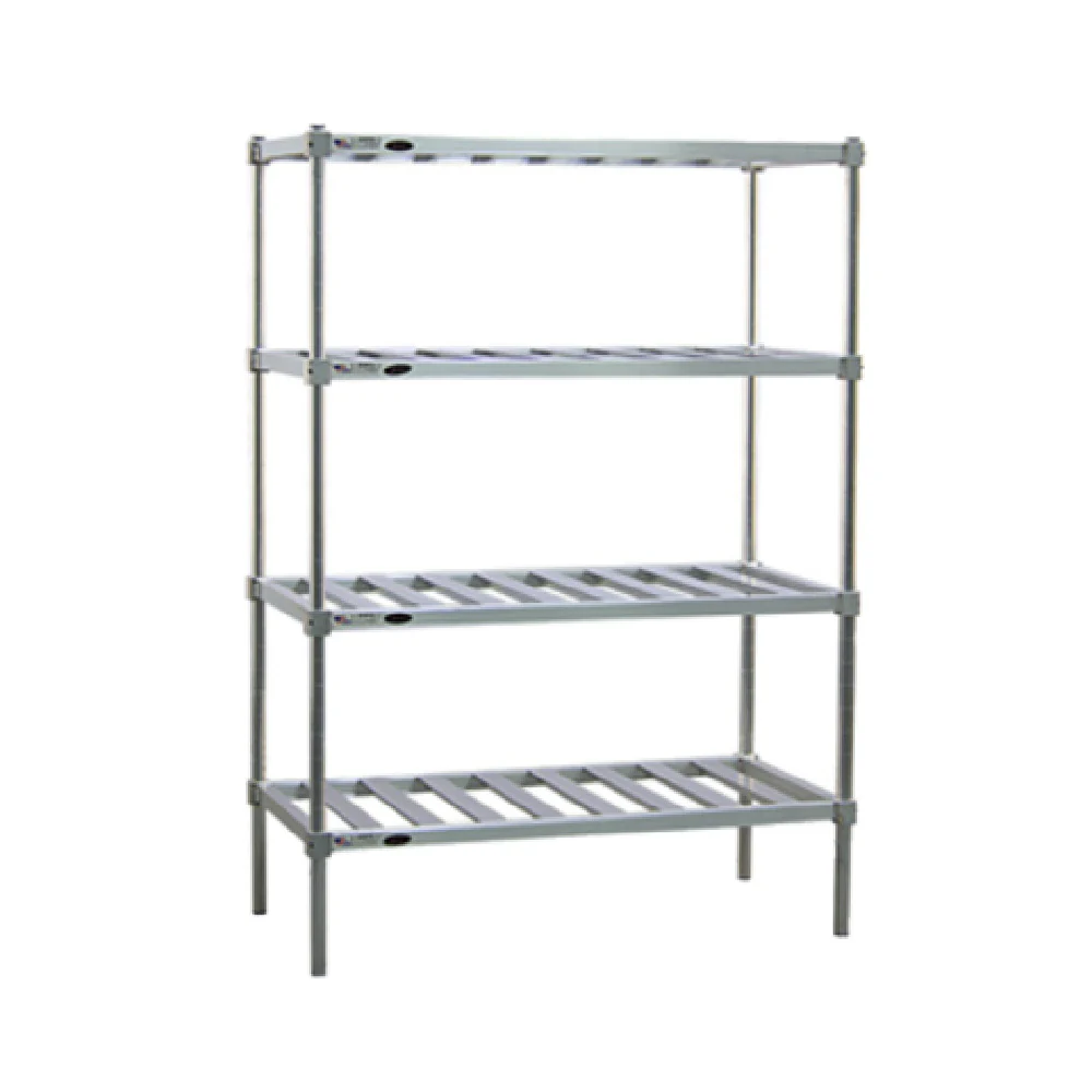New Age P2460 60 Inch 4-Tier Stationary Pot and Pan Rack Aluminum