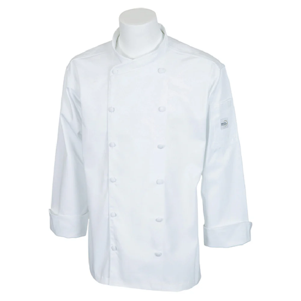 Mercer Culinary M62010WH3X 3XL Renaissance Men's Jacket with Utility Pocket White Poly/Cotton