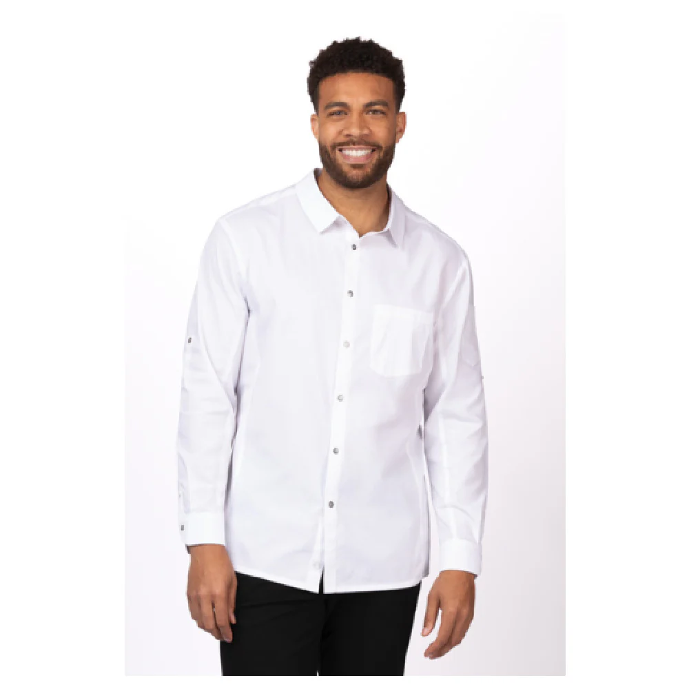 Chef Works SES02-WHT-3XL 22 Inch Men's Seville Cook's Shirt Stretch Fabric White Chef Works SES02-WHT-3XL 22 Inch Men's Seville Cook's Shirt Stretch Fabric White