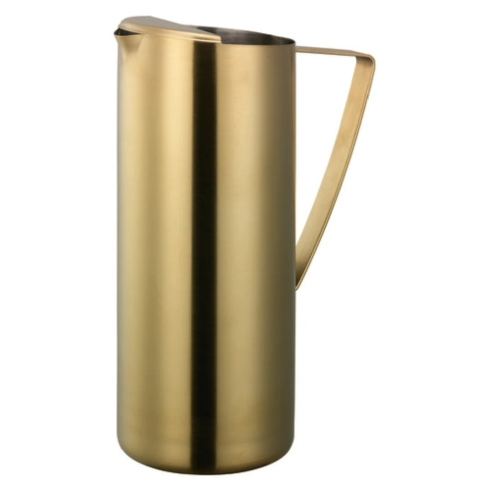 Service Ideas X7025BSVG 4 Inch 1.9 Liter Water Pitcher with Ice Guard Vintage Gold Service Ideas X7025BSVG 4 Inch 1.9 Liter Water Pitcher with Ice Guard Vintage Gold
