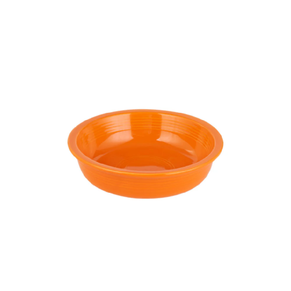 CAC China TG-B7-TNG 20 Oz Nappie Round Porcelain Tangerine Embossed