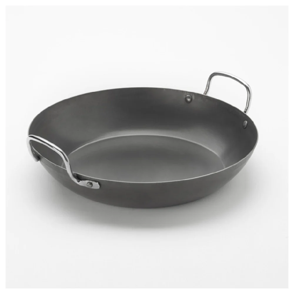 American Metalcraft BSPP11 12 Inch Paella Pan 82 Oz Round Black Steel