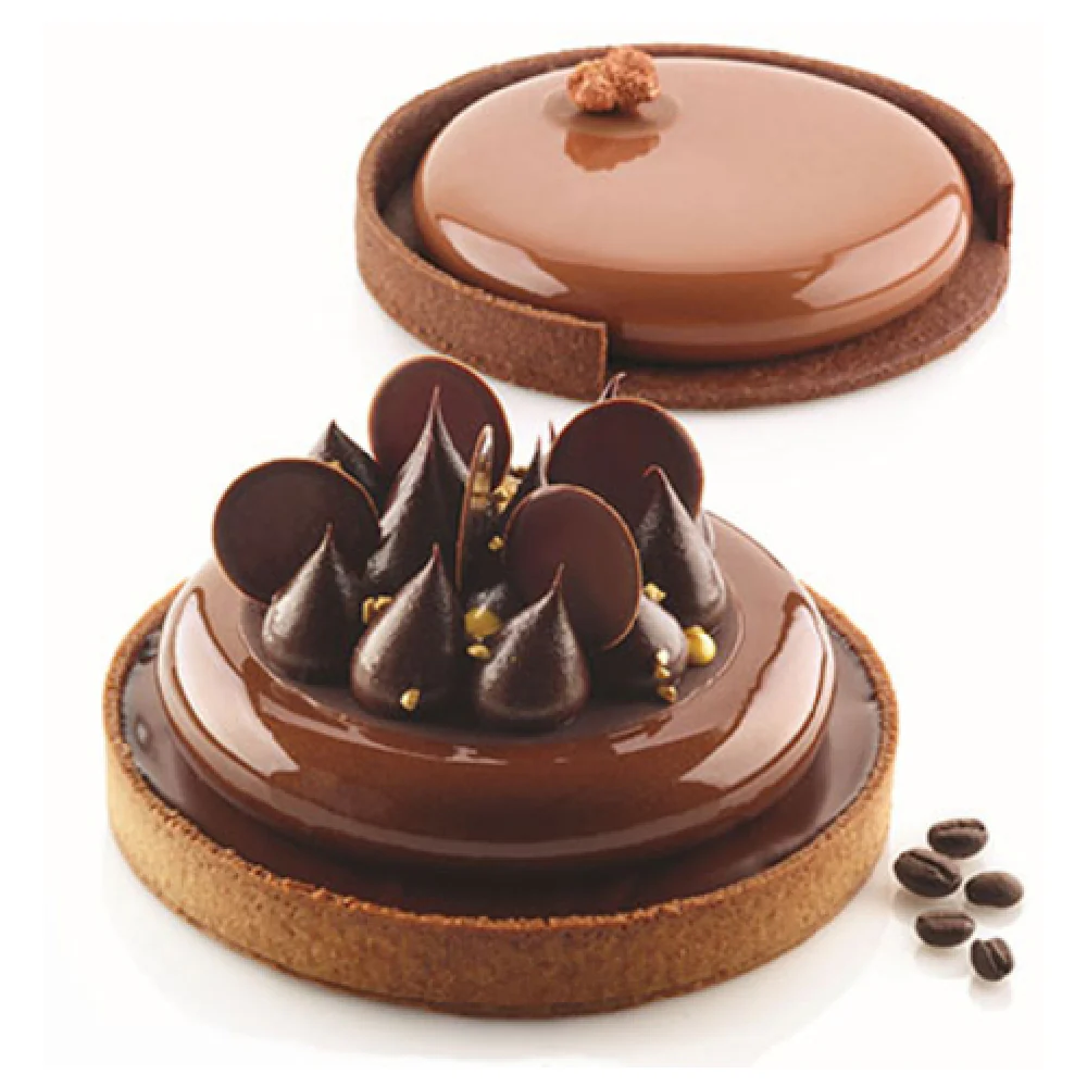 Louis Tellier KIT TART RING 15 14.7 Inch Tart Mold Set with Silicone and Non-stick Rings