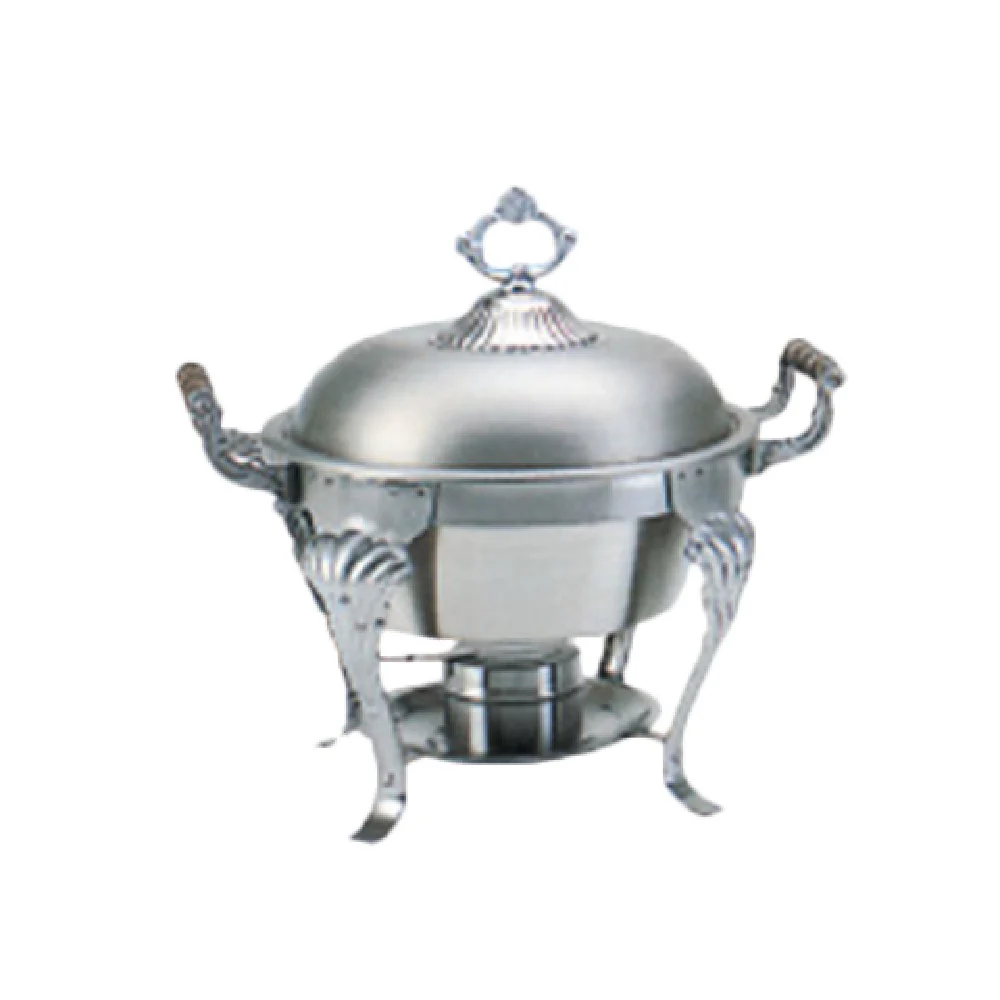 Thunder Group SLRCF8632 5 Quart Deluxe Chafer Lift-off Dome Cover Wood Handles Stainless Steel Mirror Finish Chafing Dish Thunder Group SLRCF8632 5 Quart Deluxe Chafer Lift-off Dome Cover Wood Handles Stainless Steel Mirror Finish Chafing Dish