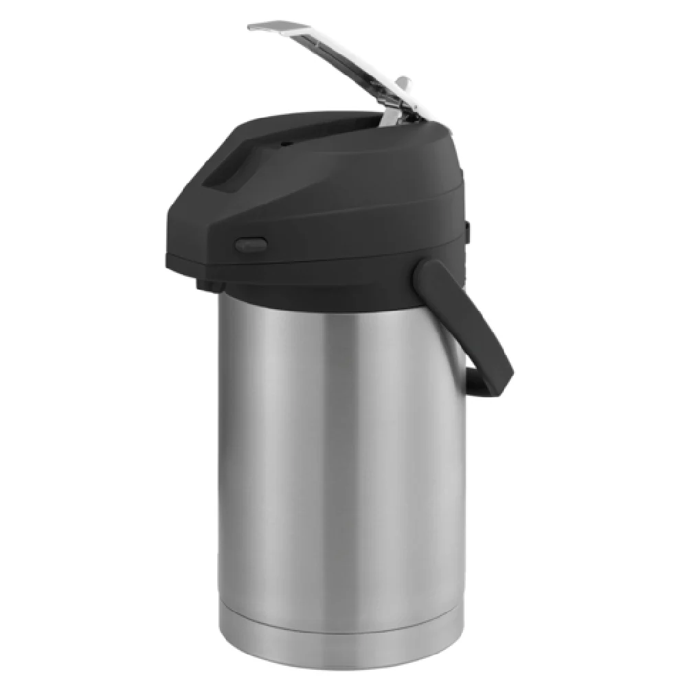 Service Ideas CTAL25BL 2.5 Liter Airpot Lever Style Stainless Steel Black Lid