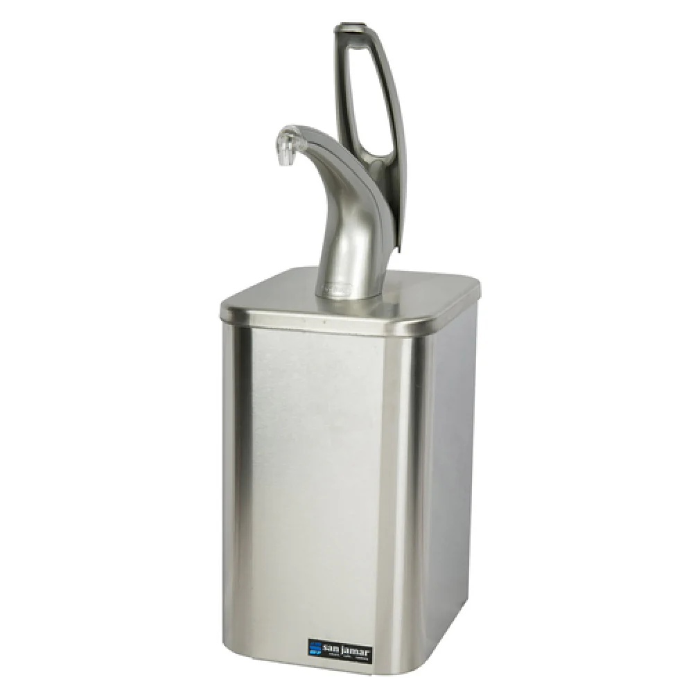San Jamar P4900 7-1/2 Inch Condiment Dispenser Pump-Style Stainless Steel with Pump San Jamar P4900 7-1/2 Inch Condiment Dispenser Pump-Style Stainless Steel with Pump