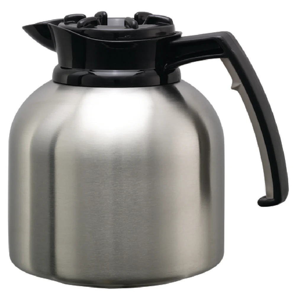 Service Ideas BNP19BL 6-1/2 Inch Brew N Pour Carafe Ergonomic Handle Black Brushed Stainless Steel Service Ideas BNP19BL 6-1/2 Inch Brew N Pour Carafe Ergonomic Handle Black Brushed Stainless Steel