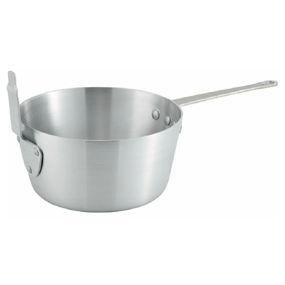 Winco ALSP-5 5-1/2 Qt Fryer/Pasta Pan Round Riveted Handle Aluminum