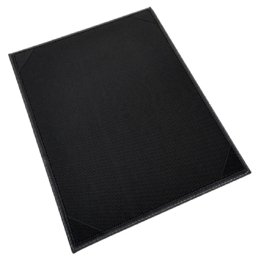 Winco LMS-811BK Letter Size Menu Cover Leather-like Black with Picture Corners