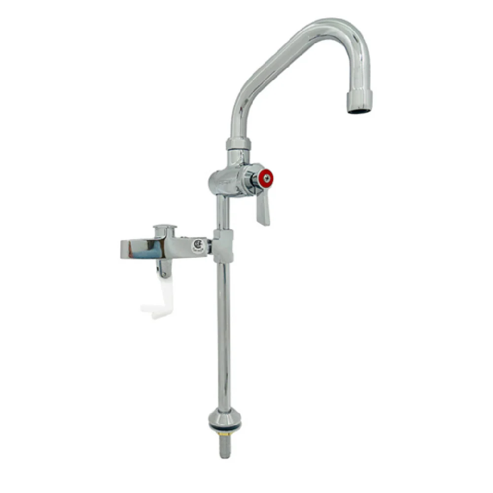 Fisher 10090 Glass Filler 8 Inch Pedestal 6 Inch Swing Spout Deck Mounted Stainless Steel