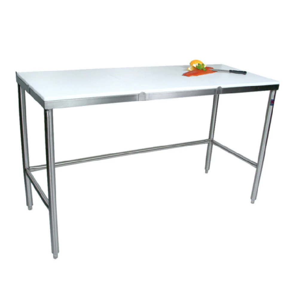 John Boos TC054 84 Inch 3/4 Inch Reversible Poly Flat Top Work Table Stainless Steel