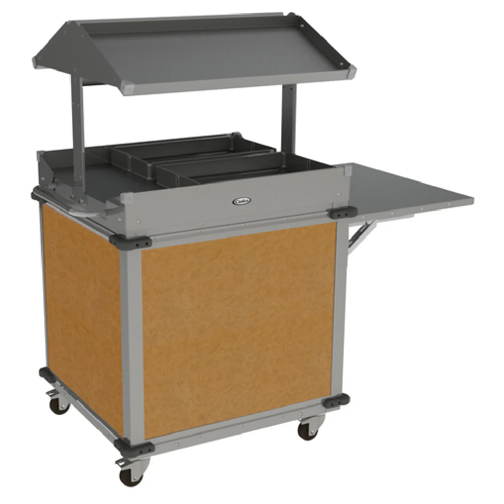 Cadco CBC-GG-B2-L1 63 Inch Standard MobileServ Merchandising Cart with Laminate Cadco CBC-GG-B2-L1 63 Inch Standard MobileServ Merchandising Cart with Laminate