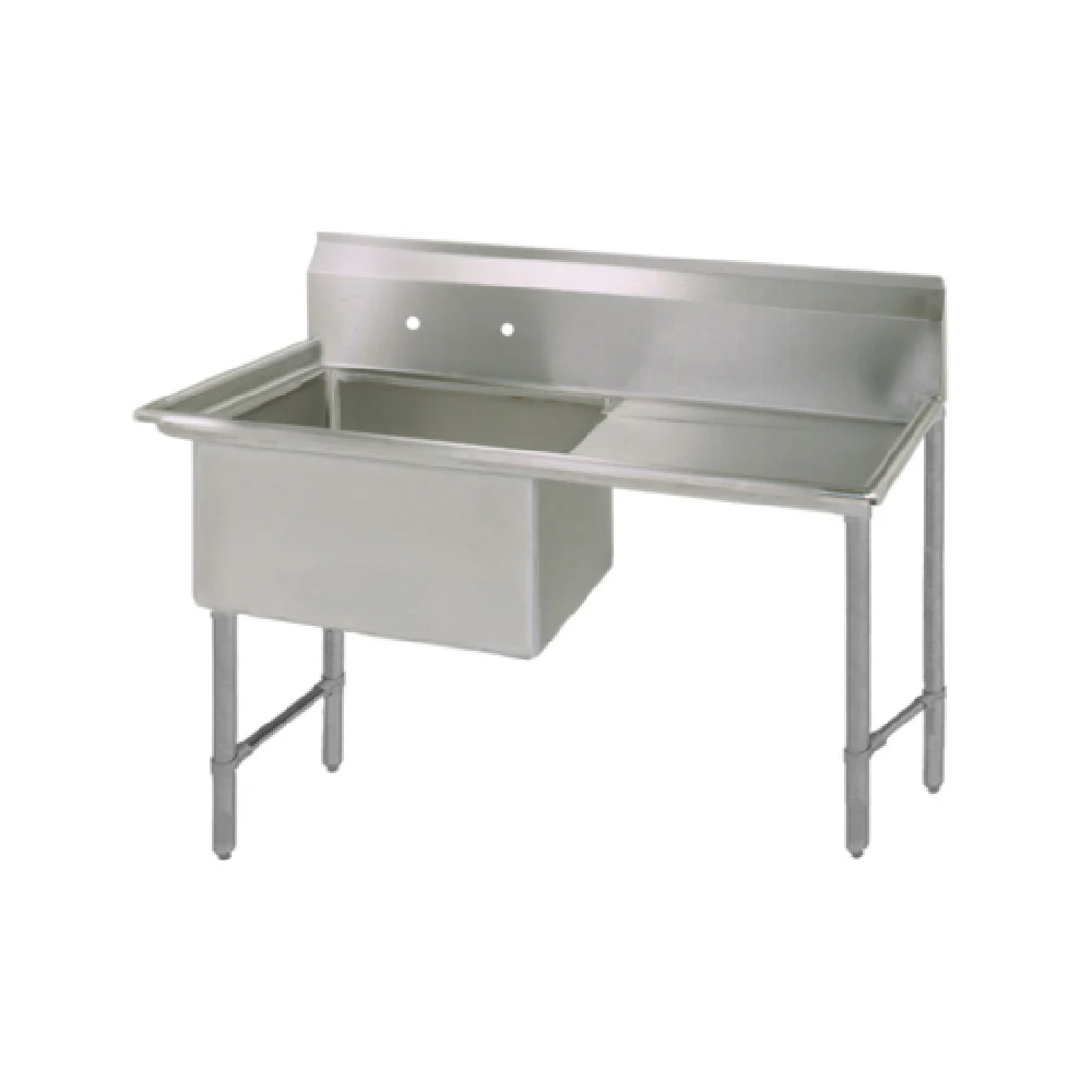 BK Resources BKS6-1-24-14-24RS 52-3/16 Inch Sink One Compartment with Drainboard BK Resources BKS6-1-24-14-24RS 52-3/16 Inch Sink One Compartment with Drainboard