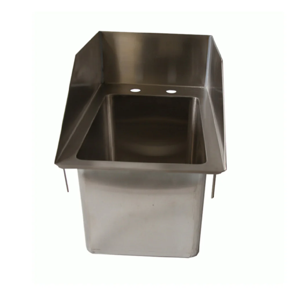 NBR Equipment DI-1-101410LR 12-1/2 Inch Drop-In Sink One Compartment Stainless Steel with Basket Drain NBR Equipment DI-1-101410LR 12-1/2 Inch Drop-In Sink One Compartment Stainless Steel with Basket Drain