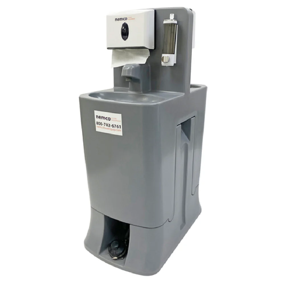 Nemco 69961 17-1/2 Inch Portable Handwashing System with Dual Sinks Stainless Steel