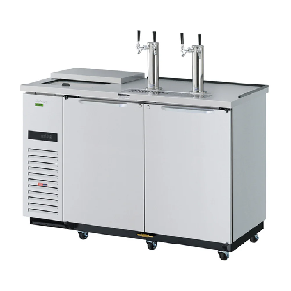 Turbo Air TCB-2SDD-N6 58-7/8 Inch Draft Beer Cooler with Dual Stainless Steel Columns