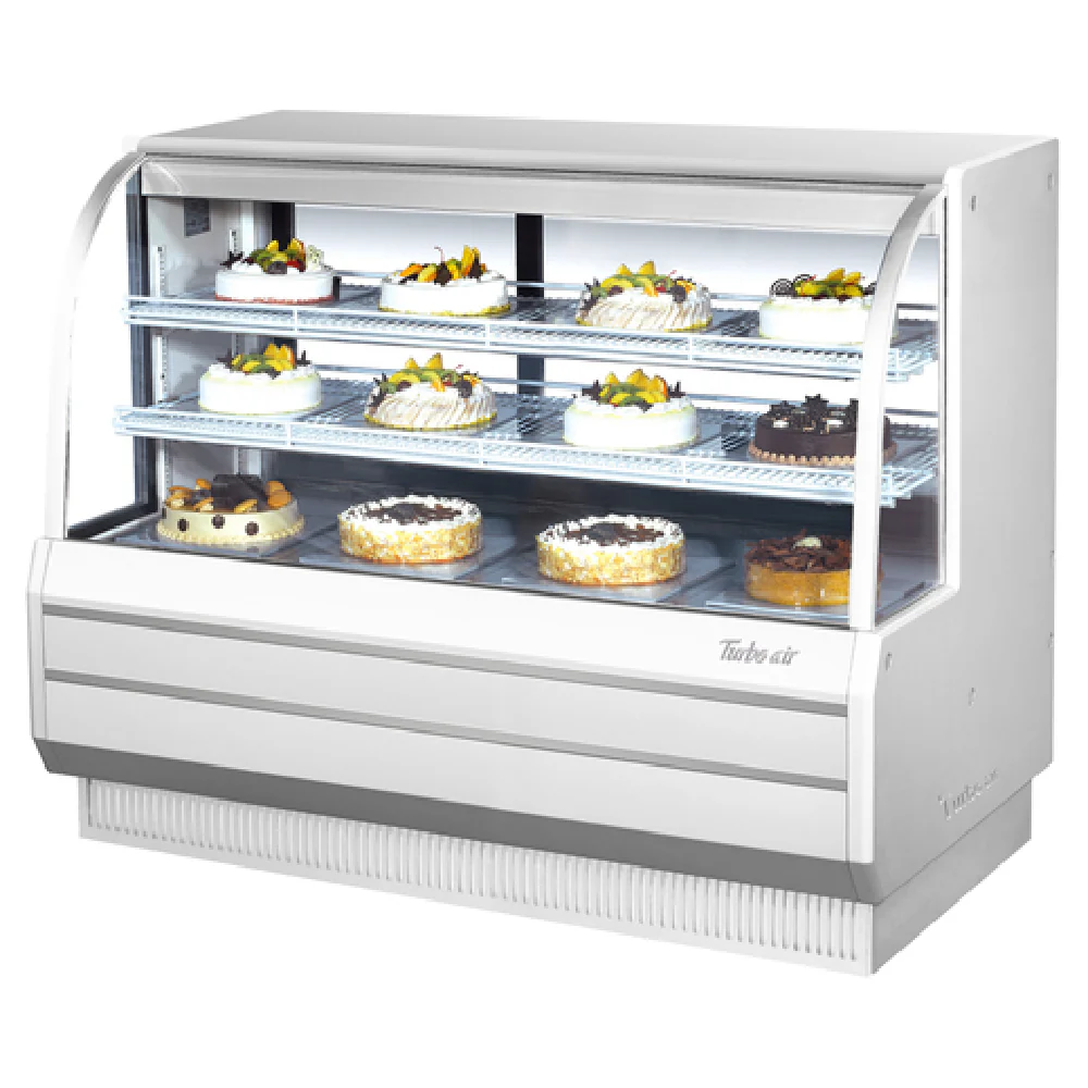 Turbo Air TCGB-60-B-N 60 1/2 Inch Self-contained Refrigerated Bakery Display Case 19.4 Cu.ft with Sliding Rear Doors and LED Lighting