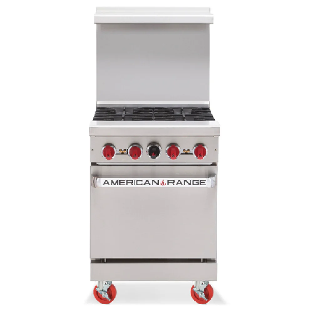American Range AR-12G-2B_NAT 24 Inch Restaurant Range Gas Griddle 2 Burner 32000 BTU